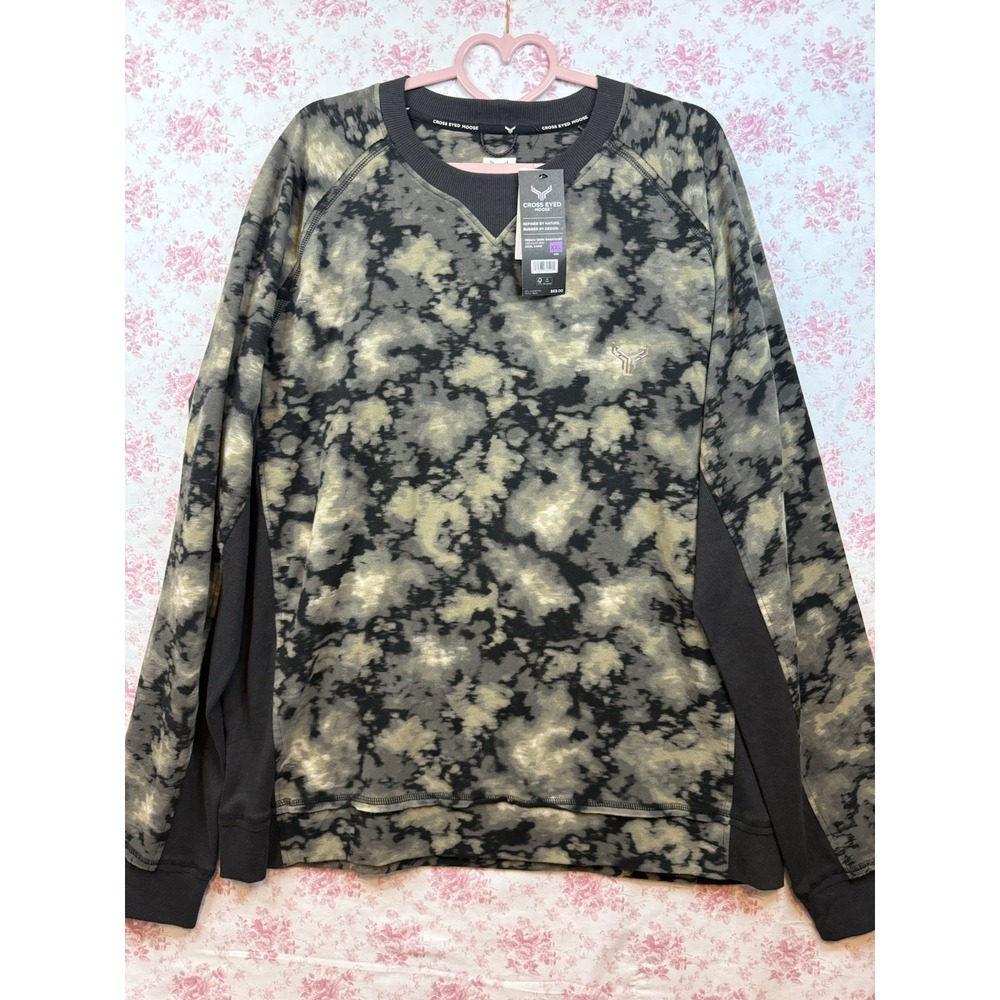 Cross Eyed Moose Cool Camo French Terry Sweatshirt XXL NWT